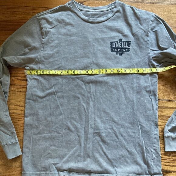 O’Neill Pigment Dye 100% Cotton Long Sleeve Crewneck Graphic Tee T-Shirt Sz L - Picture 6 of 7